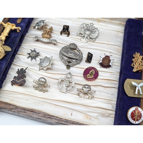 471 - Excellent Group Cap Badges / Pins, Medals, WW2, WW1 Some Nice Examples Here Qty (77)