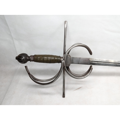 499 - Excellent Quality Re-Enactment Sword, Marked to Hilt Excellent Sweeping Metal Work and High Quality ... 