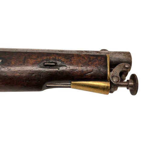 503 - 19th Century 16 Bore East India Government Cavalry Percussion Pistol, Marked Birmingham 1870 Stamped... 