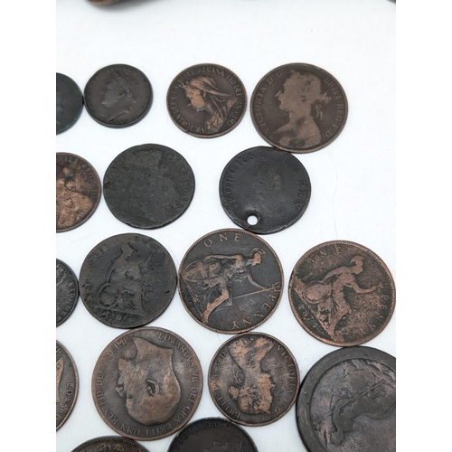 523 - Large Quantity UK Pre Decimal, Pennies / 1/2 Pennies. To Include Large Bundle Victoria, 4 Carthwheel... 