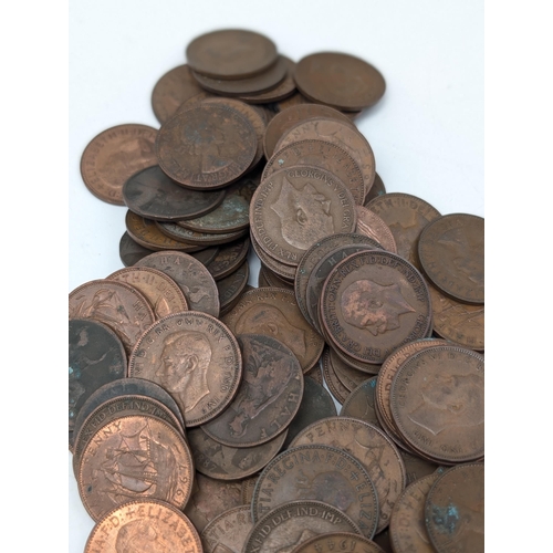 523 - Large Quantity UK Pre Decimal, Pennies / 1/2 Pennies. To Include Large Bundle Victoria, 4 Carthwheel... 