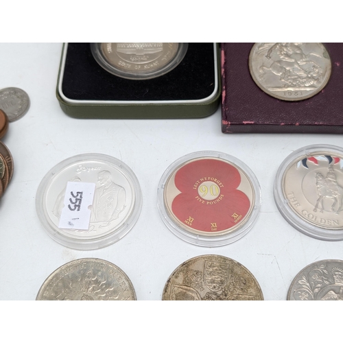 533 - Large Collection of Mostly Commemorative  Crowns and Coins. Small Amount of silver Noted. Including ... 