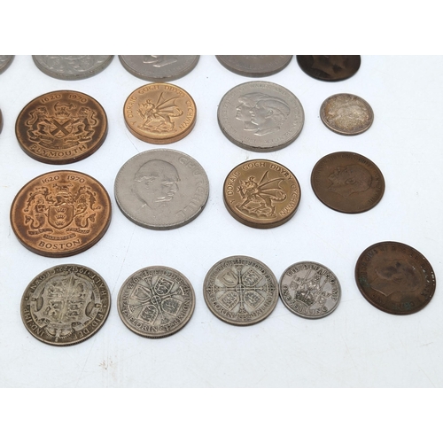 533 - Large Collection of Mostly Commemorative  Crowns and Coins. Small Amount of silver Noted. Including ... 