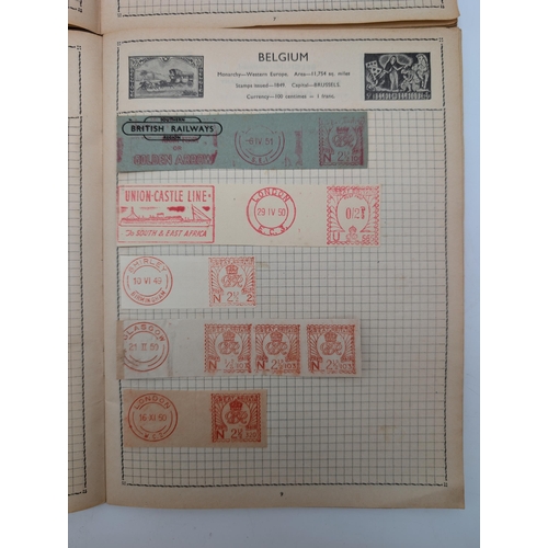 536 - Two Stamp Albums, Comprising Mostly American And British Postal Meter Marks