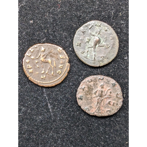 538 - Roman Coins (4) Good Trio Gallienus 260-268 Coins Each With Different Reverse - Appx 21mm Ea 2.73-3.... 