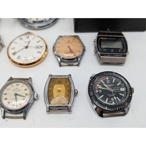 556 - Group Vintage Watches, Pocket watches Etc Some Working Some for Repair To Include Bulova, Ingersoll,... 