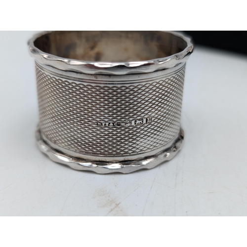 597 - Collection of 6 Sterling Silver Napkin Rings, In Original Case of Issue and Hallmarked. Gross weight... 