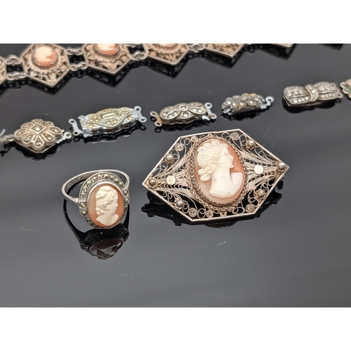 607 - Excellent Antique Cameo /  Bracelet Bundle - 8