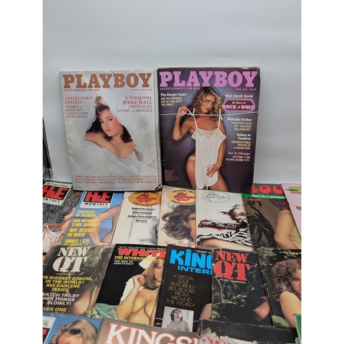 621 - Quantity of 25  Vintage Adult Magazines - Including Graphic Arts the Image , Playboy H&E Monthly