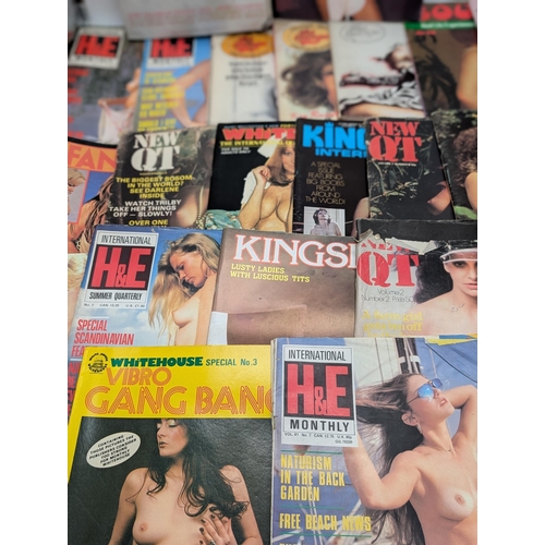 621 - Quantity of 25  Vintage Adult Magazines - Including Graphic Arts the Image , Playboy H&E Monthly