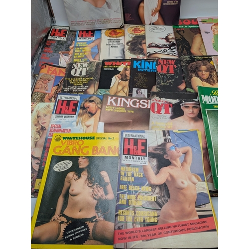 621 - Quantity of 25  Vintage Adult Magazines - Including Graphic Arts the Image , Playboy H&E Monthly