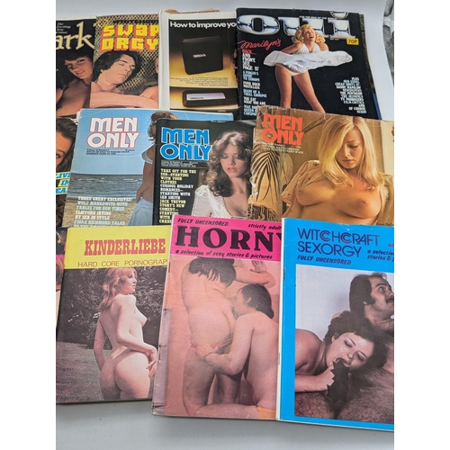 622 - Quantity of 16 - Men Only and Other Unusal 1970's Adult Magazines.