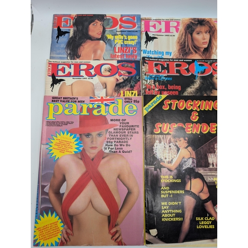 624 - 18+ ADULT CONTENT WARNING - QUANTITY ADULT MAGAZINES EROS, PARADE ETC 3 MISSING COVERS