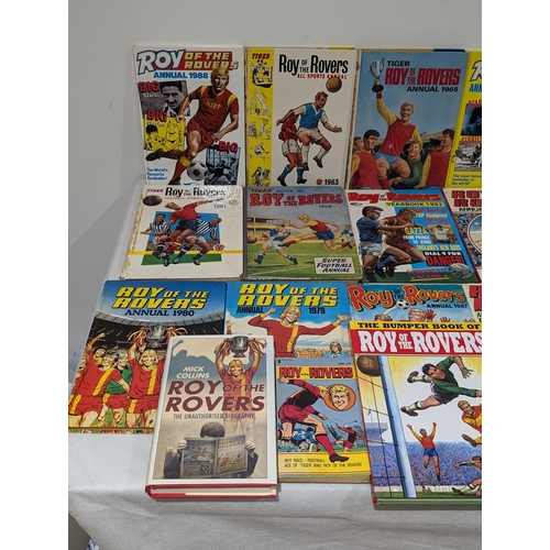 109 - Quantity 36 Roy Of The Rovers Annuals 50/60/70s/80s/90s Etc