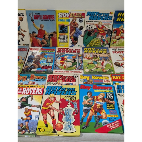 109 - Quantity 36 Roy Of The Rovers Annuals 50/60/70s/80s/90s Etc