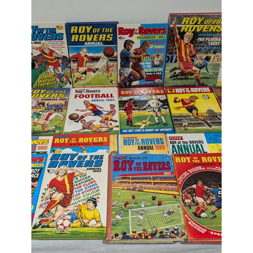 109 - Quantity 36 Roy Of The Rovers Annuals 50/60/70s/80s/90s Etc