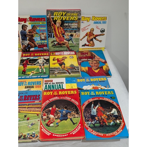 109 - Quantity 36 Roy Of The Rovers Annuals 50/60/70s/80s/90s Etc