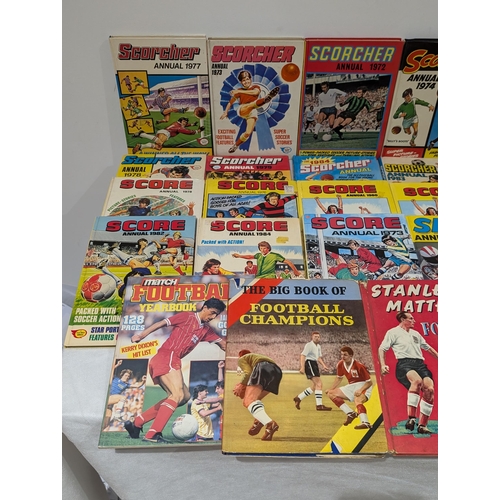 112 - Large Quantity Football Related Annuals, Scoop, Scorcher Etc