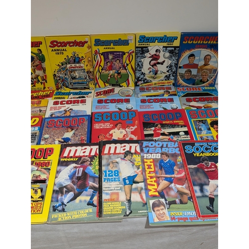 112 - Large Quantity Football Related Annuals, Scoop, Scorcher Etc