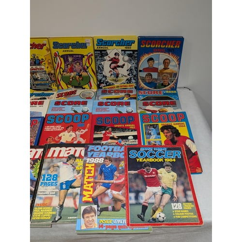 112 - Large Quantity Football Related Annuals, Scoop, Scorcher Etc