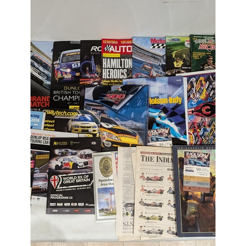 123 - Motor Racing Bundle - Indianapolis , Drag Etc Interesting Group