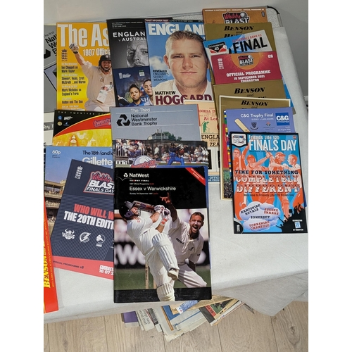 131 - Cricket - Very Good Vintage Bundle Programmes Covering Several Decades