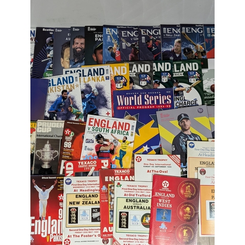 133 - Cricket - Very Good Vintage Bundle Programmes Covering Several Decades