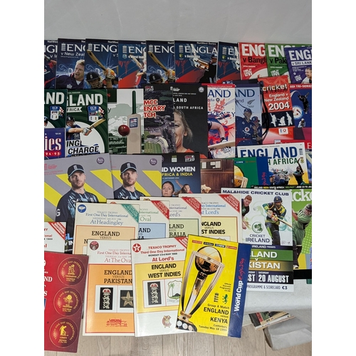 133 - Cricket - Very Good Vintage Bundle Programmes Covering Several Decades