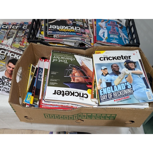 136 - Cricket Large Bundle The Cricketer Magazines (4 Large Boxes)