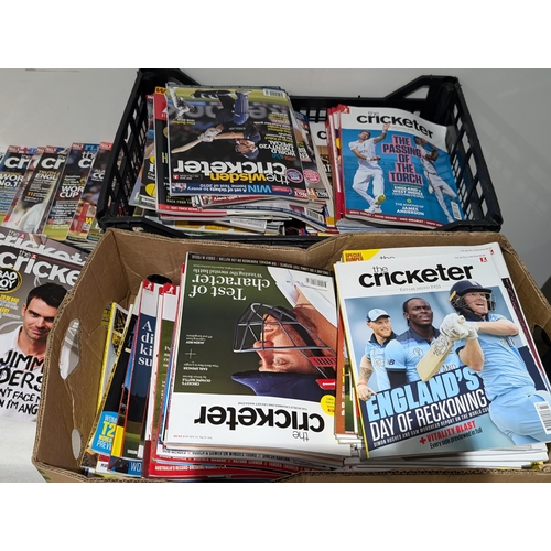 136 - Cricket Large Bundle The Cricketer Magazines (4 Large Boxes)