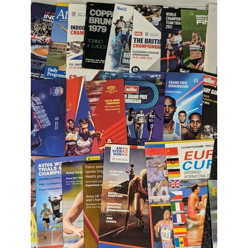 138 - Athletics - Large Bundle Various Programmes - Some Vintage