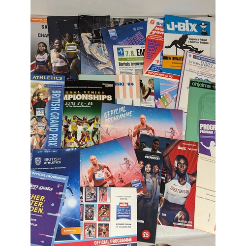 138 - Athletics - Large Bundle Various Programmes - Some Vintage