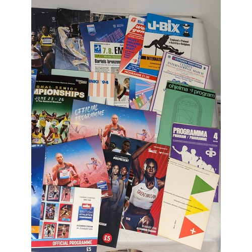 138 - Athletics - Large Bundle Various Programmes - Some Vintage