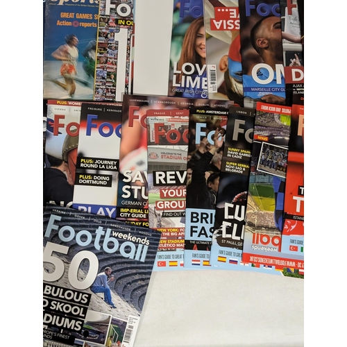 149 - Large Quantity Weekends Football Magazine Qty 1 Box Multiple Photos Appx 120