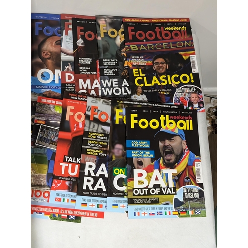 149 - Large Quantity Weekends Football Magazine Qty 1 Box Multiple Photos Appx 120