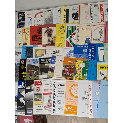 151 - Welsh Non League Football Programmes - Large Quantity Vintage