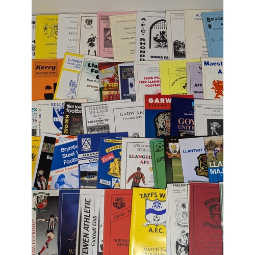 151 - Welsh Non League Football Programmes - Large Quantity Vintage