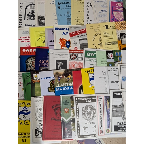 151 - Welsh Non League Football Programmes - Large Quantity Vintage