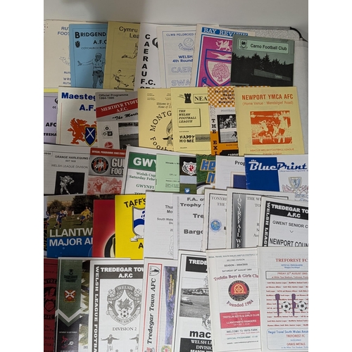 151 - Welsh Non League Football Programmes - Large Quantity Vintage