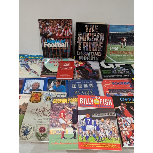 159 - Large Quantity Sporting Books, Including 1986 Panini Sticker Book Complete