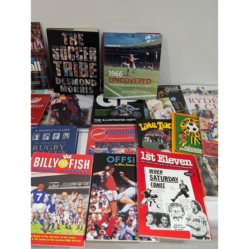 159 - Large Quantity Sporting Books, Including 1986 Panini Sticker Book Complete