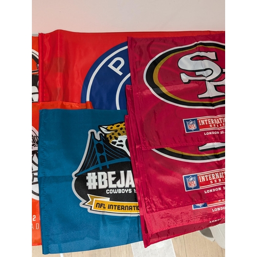 165 - Various Sporting Flags - NFL, Etc Largest 30x20