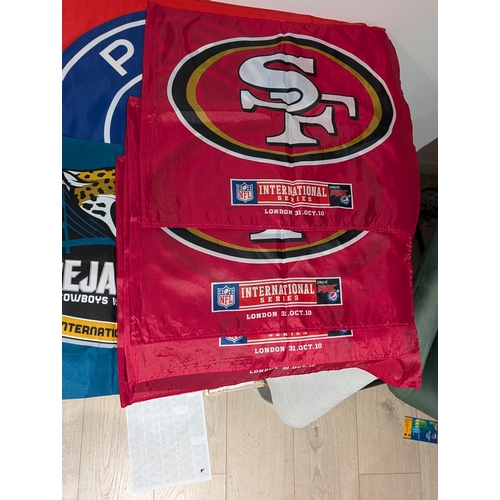 165 - Various Sporting Flags - NFL, Etc Largest 30x20