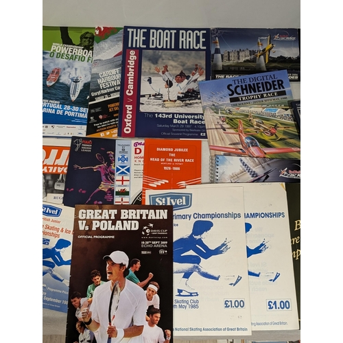 177 - Mixed Sporting Programmes - Unusual Bundle, Red Bull Air Race, Figure Skating, Hockey, Boat Racing, ... 