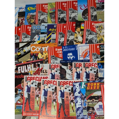 197 - Exeter City Programmes 89/90 & 93/94 Huge Bundle Home & Away