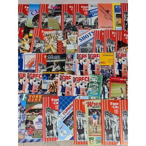 197 - Exeter City Programmes 89/90 & 93/94 Huge Bundle Home & Away