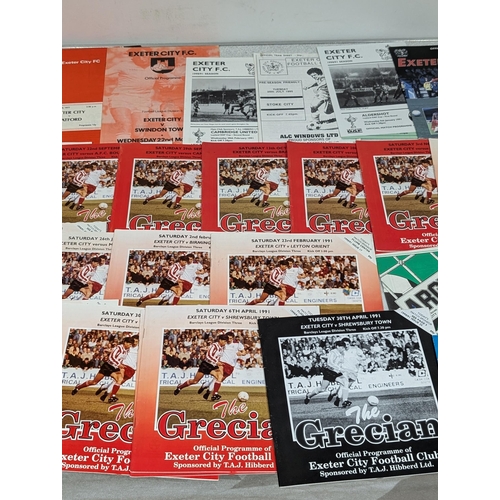 200 - Exeter City Large Programme Bundle Spanning Several Decades Home & Away FA Cup Plus More - Nice Bund... 