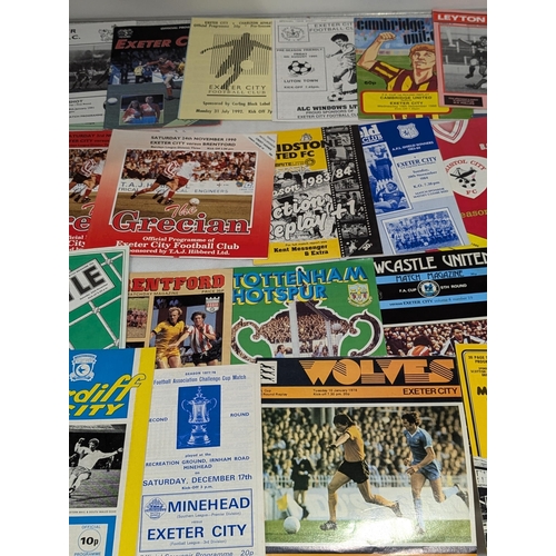 200 - Exeter City Large Programme Bundle Spanning Several Decades Home & Away FA Cup Plus More - Nice Bund... 