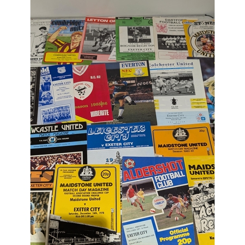 200 - Exeter City Large Programme Bundle Spanning Several Decades Home & Away FA Cup Plus More - Nice Bund... 