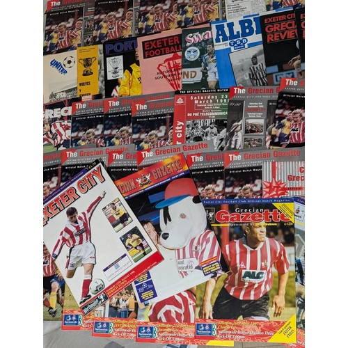 201 - Huge Exeter City Large Programme Bundle Spanning Several Decades Home & Away FA Cup Plus More - Nice... 